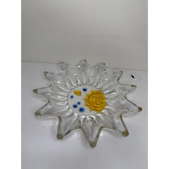 Studio Nova Art Glass Serving Tray Solar Eclipse 14.5 WALTHER Germany - Picture 5 of 10